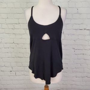 𝅺chaser NEW Black Peek A Boo Tank Top M